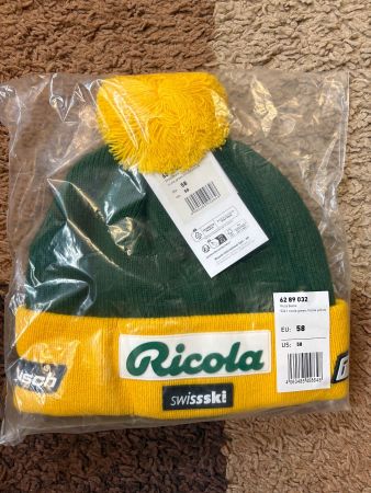 Ricola Swiss Ski Mütze, Neu, Grösse 58, Winter, Kult!