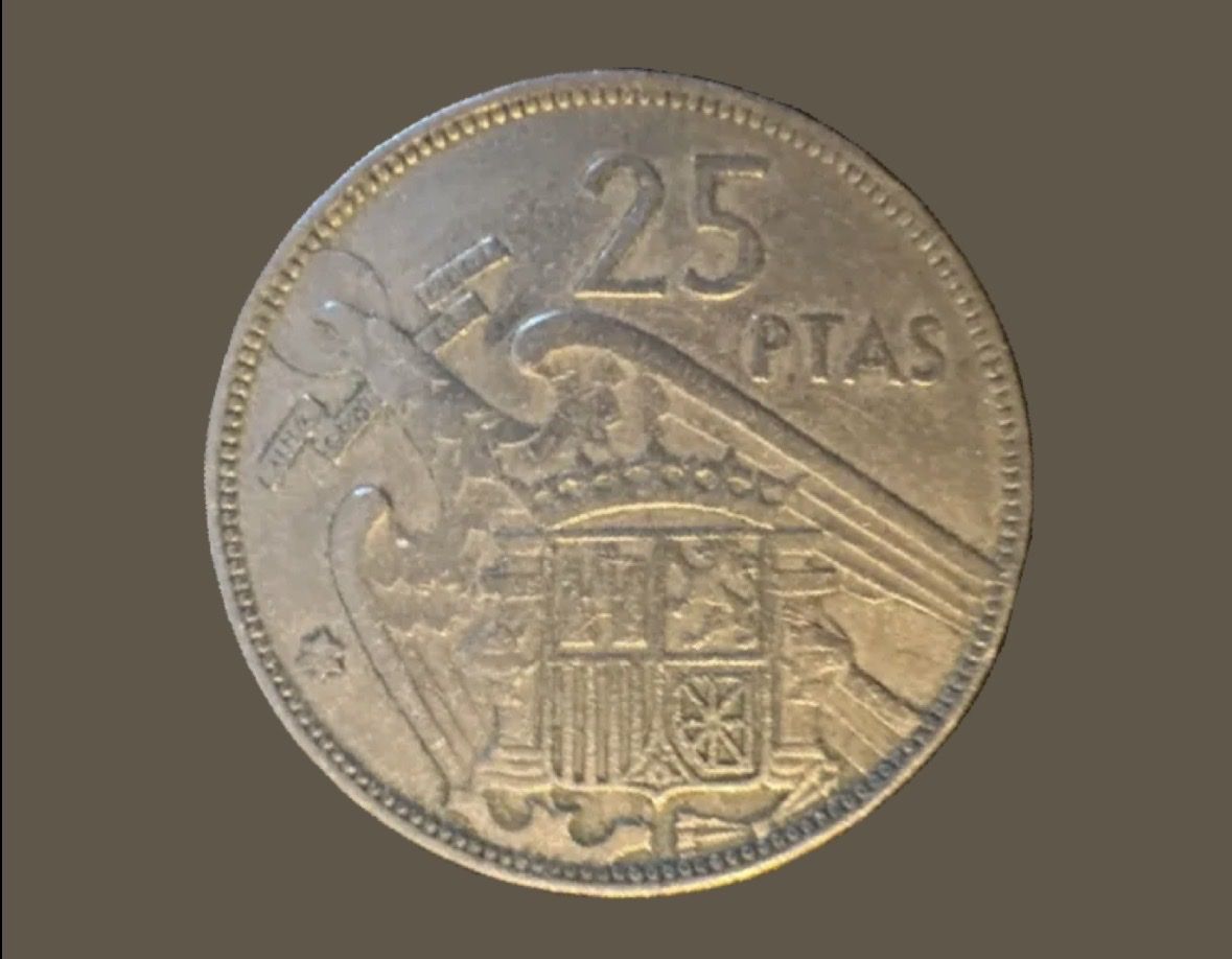 Tutti le monete: Spain 1957 25 Ptas Münze – Usato da Wallisellen venduto da ND26 1