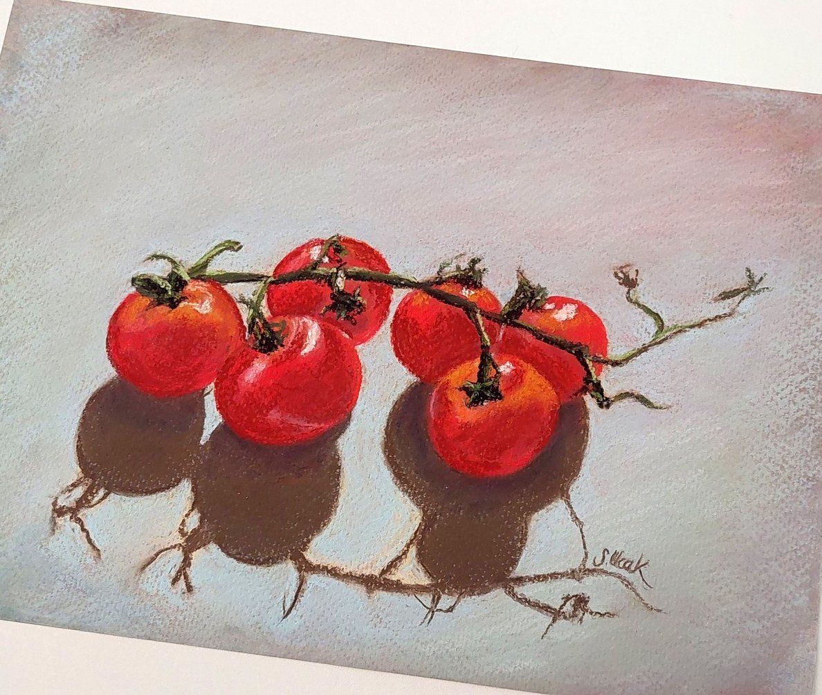 Dipinti: Neu! Original Pastellbild "Tomatoes", signiert. – Nuovo e nell'imballaggio originale da Ostermundigen venduto da LorisHome 2