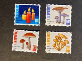 Schweiz 1994 Satz Pro Juventute Pilze Weihnachten postfrisch