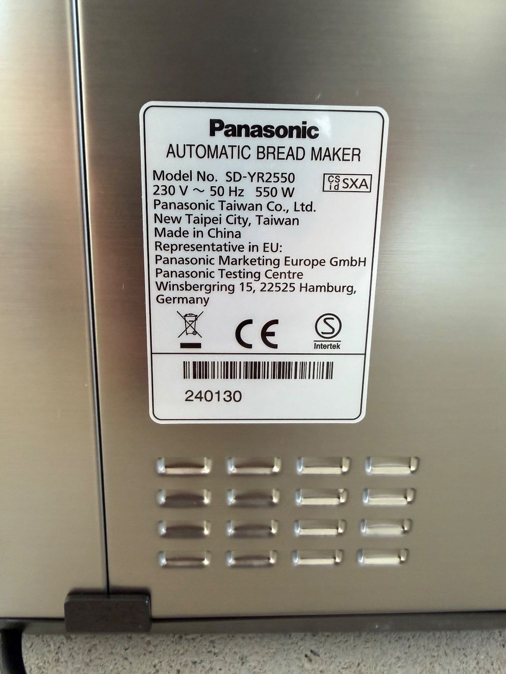 Elettrodomestici da cucina: Panasonic Brotbackautomat SD-YR2550 – Usato da Zürich venduto da Cia91 6