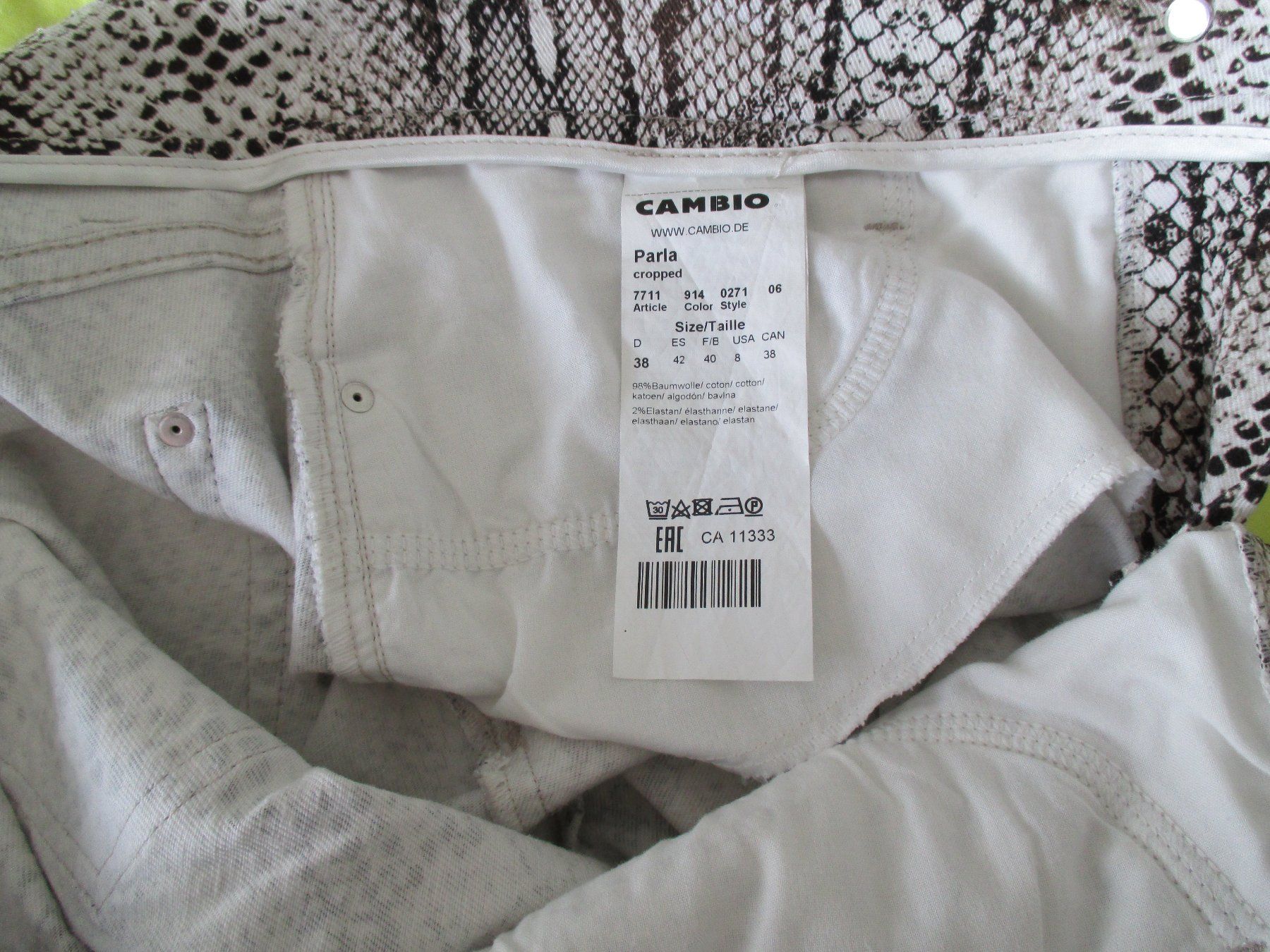 Cambio Pantaloni: Hose Cambio, Gr. 38, Schlangenmuster - NEU – Nuovo (secondo la descrizione) da glattfelden venduto da carlo046 3