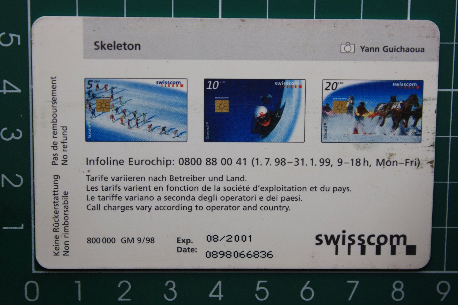 Swisscom Schede telefoniche: swisscom taxcard /geschenkkarte – Usato da Laupen BE venduto da Gufi57 1