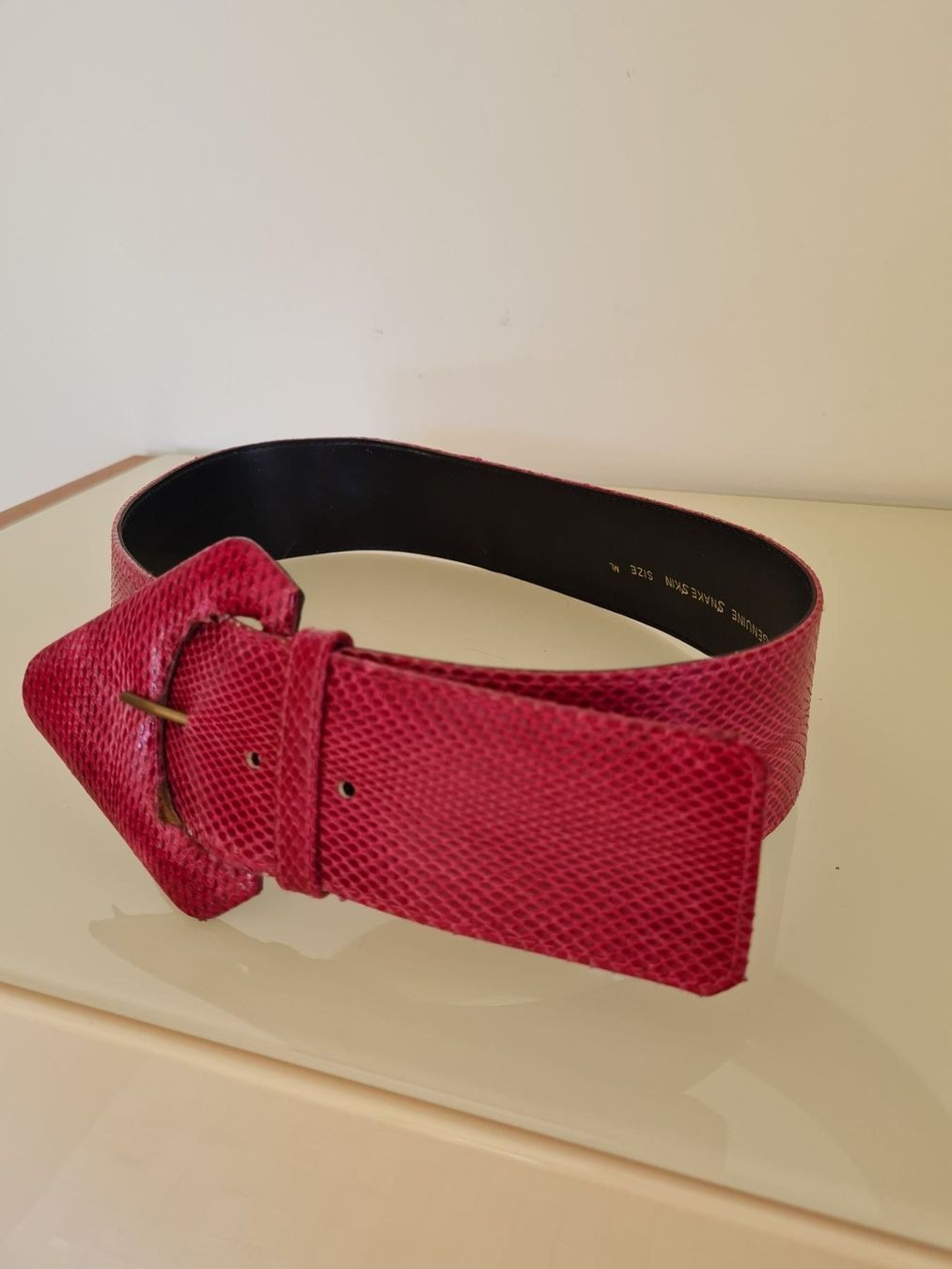 Gürtel: SCHLANGEN LEDER GÜRTEL DAMEN SIZE M/L – Gebraucht aus Steg im Tösstal von goldlionfree 1