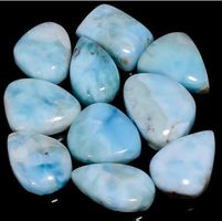 Mineralien Set L-3287 – Larimar Cabochon 10 Stück 134 Karat