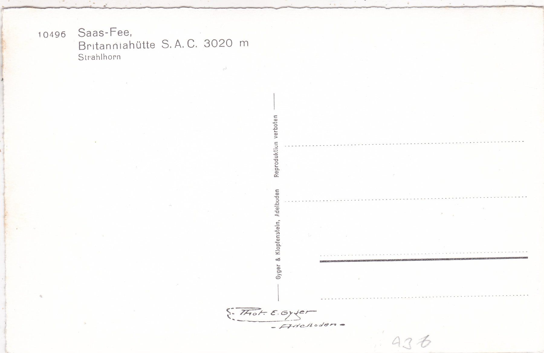Cartoline postali: Saas-Fee Britanniahütte – Usato da Herisau venduto da Lisegrat2008 1