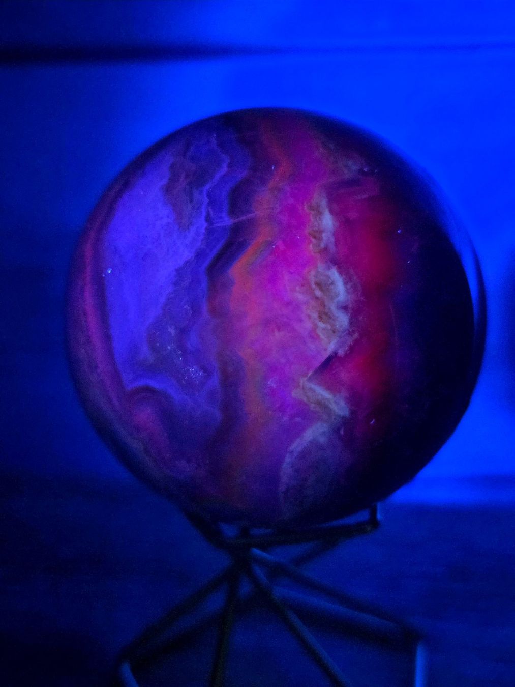 Minerali & Pietre curative: African Galaxy Fluorit Kugel D 62mm 383g – Nuovo e nell'imballaggio originale da Matzingen venduto da Shay_Crystalz 2