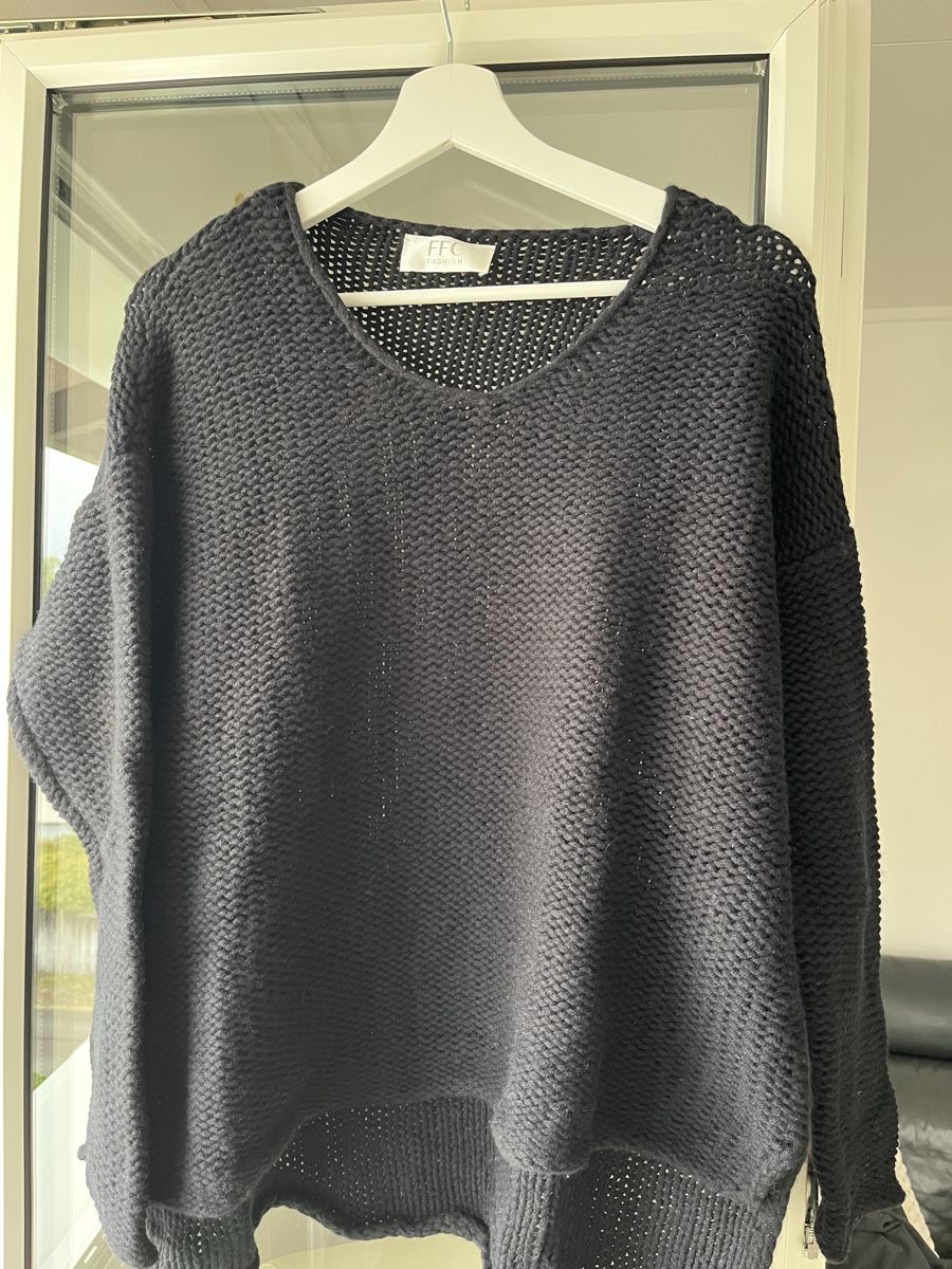 Pullover & Sweatshirts: FFC neuer schwarzer Strickpullover Kaschmir Wolle – Neu (gemäss Beschreibung) aus Kerns von osco01