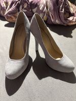 👠Graceland Pumps, Gr. 35, Wildlederoptik, hellgrau