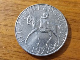 25 New Pence - Elizabeth II Silver Jubilee, Münze (D16)