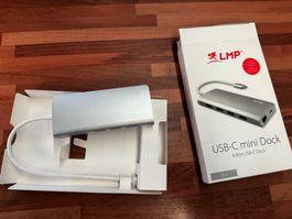 LMP USB-C mini Dock 8-Port Silver neuwertig