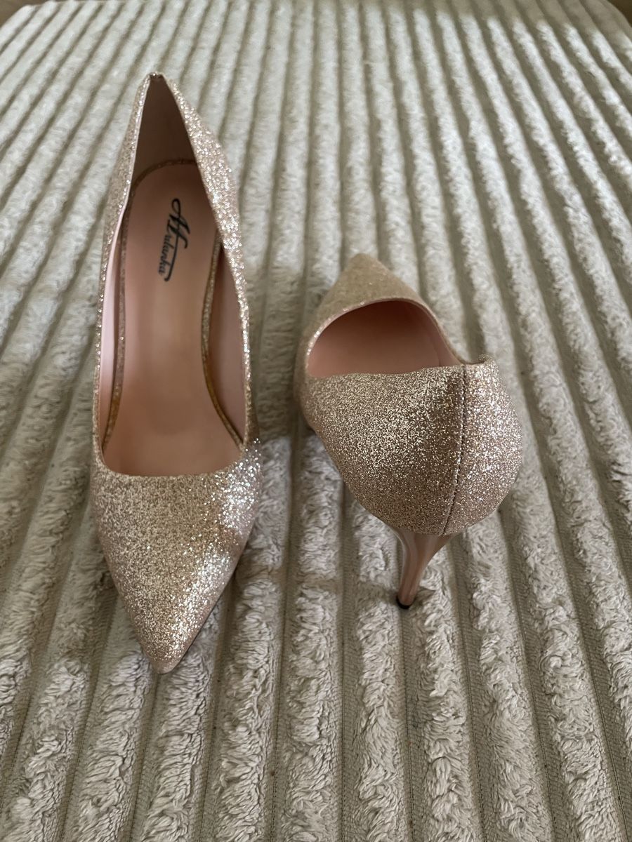 Scarpe da donna: Pumps glitzernd Rosé Grösse 39 neu – Nuovo (secondo la descrizione) da Wädenswil venduto da cha_pf7p 2