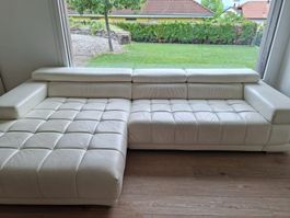 Sofa Leder Weiss
