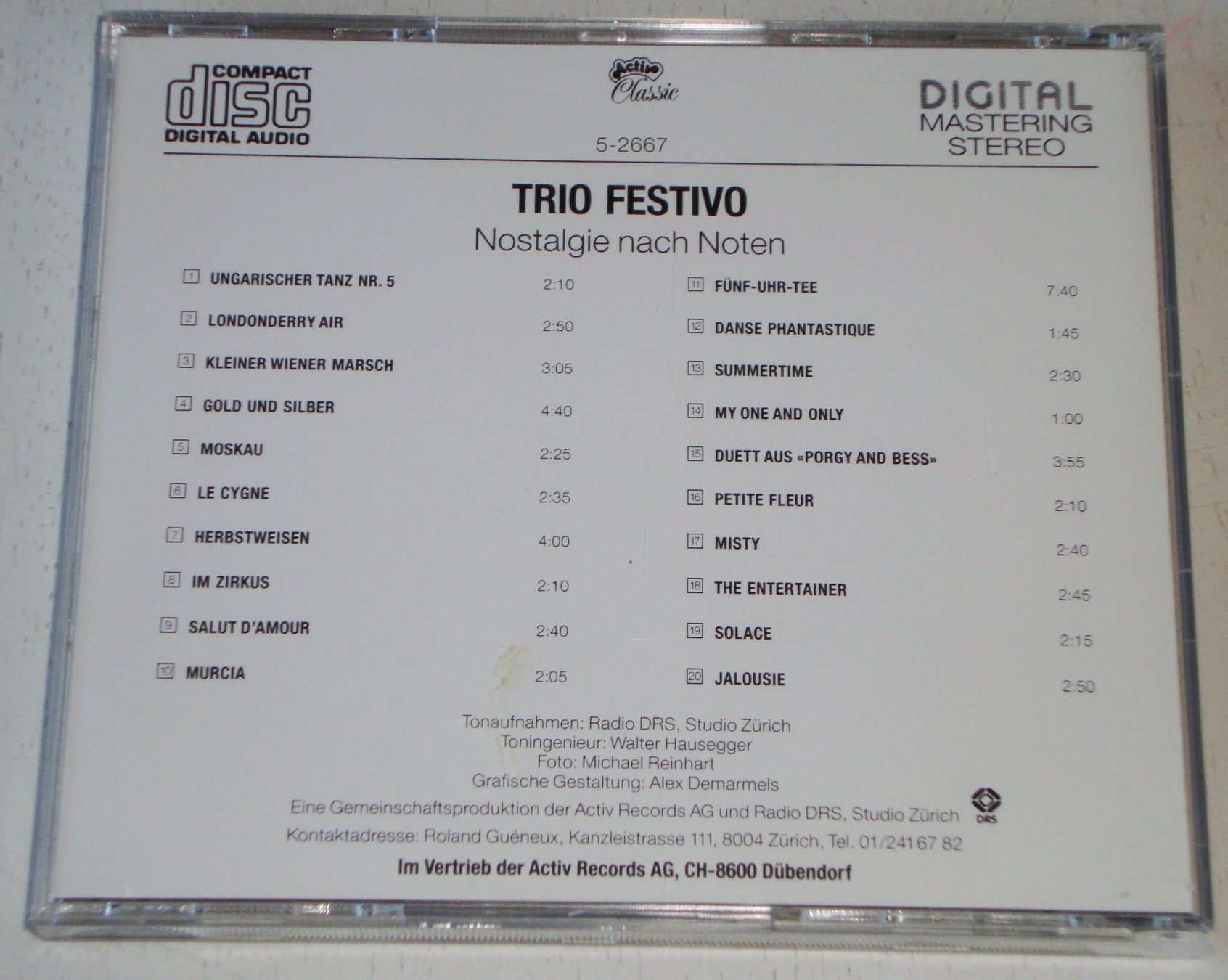 CD: Daniel Schneider, Jürg Eichenberger, Roland Gueneux – Usato da Engelberg venduto da margol 1