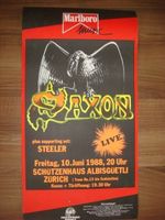 SAXON / Steeler - Konzert Plakat ALBISGÜETLI ZÜRICH 1988