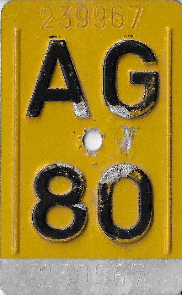 Insegne: Velonummer AG 80 – Usato da Rothrist venduto da Stranglehold