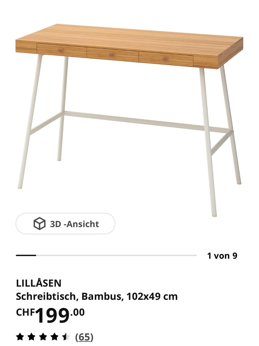 Scrivanie: IKEA LILLASEN Bambus Pult - Excellent Condition – Nuovo (secondo la descrizione) da Bern venduto da Mountain_TB 3