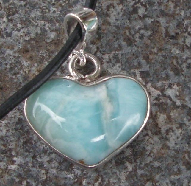 Ciondoli: ♥ LIEBE - FREUNDSCHAFT - ODER - EIN LARIMAR HERZ ANHÄNGER ♥ – Nuovo (secondo la descrizione) da Derendingen venduto da Editka 1