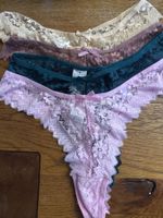 4x String-Tanga-Unterwäsche-Spitzen-Sexy- Grösse S