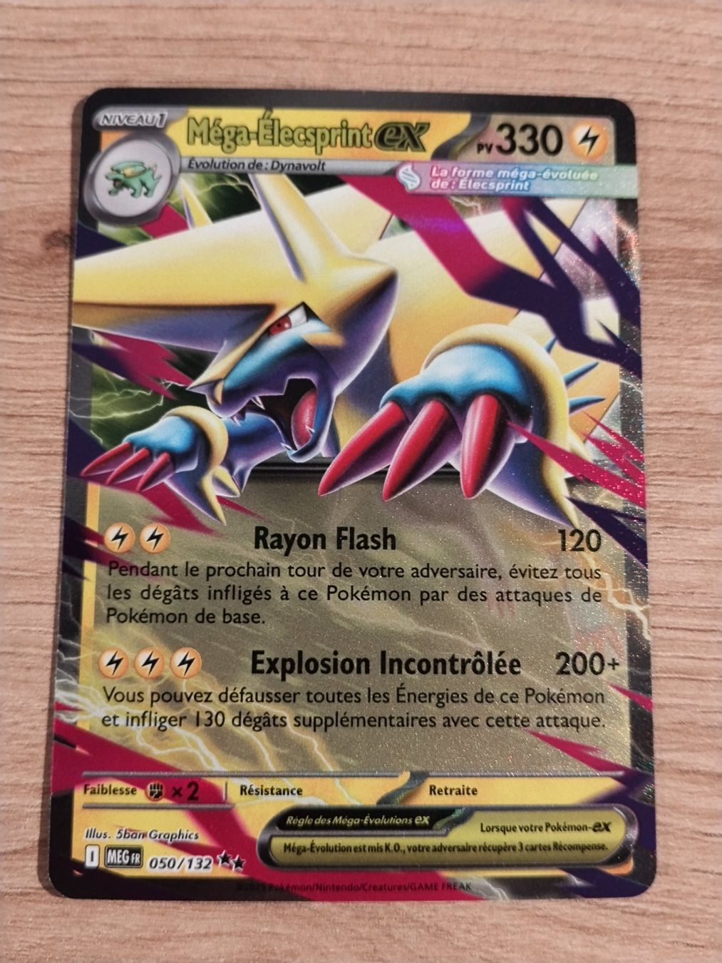 Pokémon Sammelbilder & Trading cards: Pokémon Méga-Evolution: Méga-Elecsprint 050/132 FR – Gebraucht aus Palézieux-Village von oufoux08