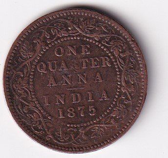 Tutti le monete: India British 1/4 anna 1875 ss-vorz – Usato da Neuchâtel venduto da karlpierrino