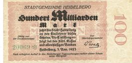 Heidelberg 100 Mrd 03.11.1923 VZ-VZ+