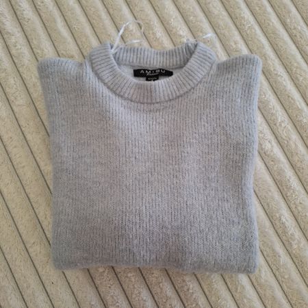 Amisu Pull en Maille Côtelée - Bleu Glacier (Halogen Blue) S