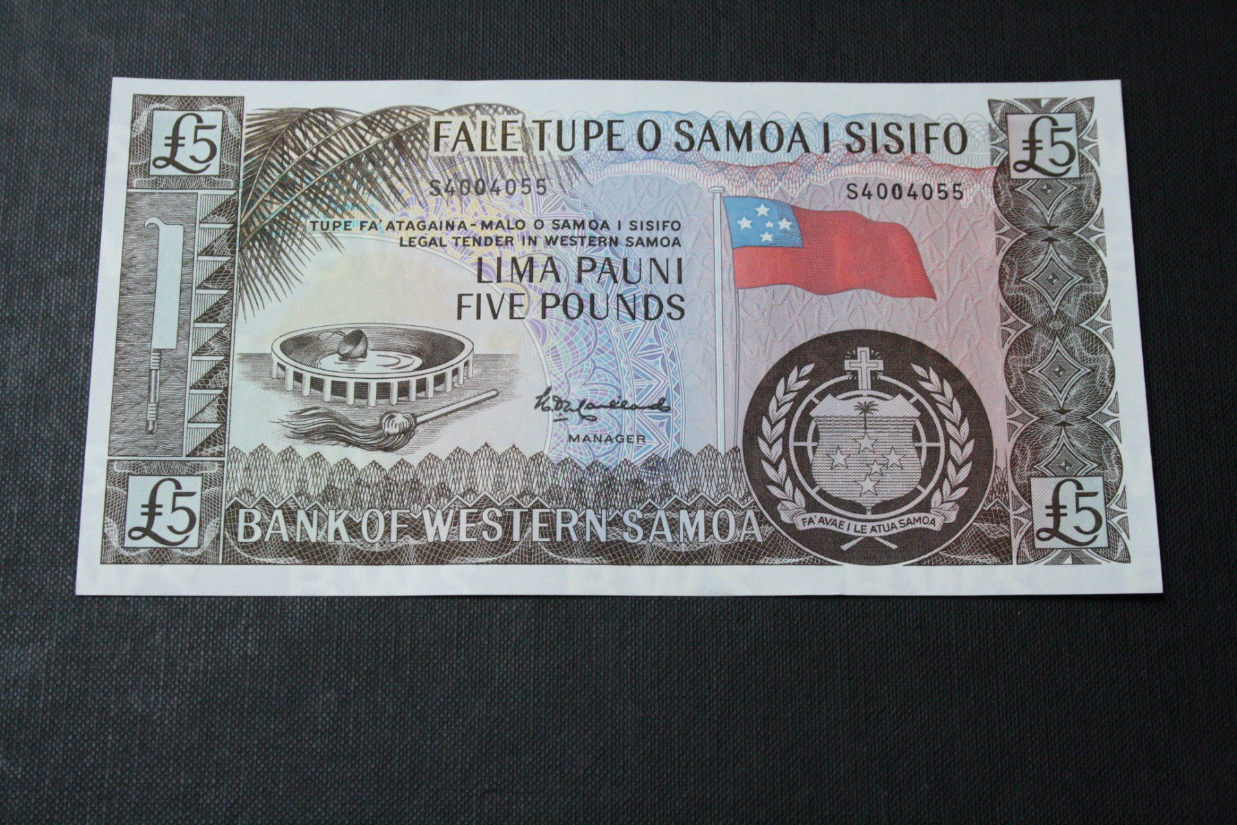 Banconote: UNC Samoa 5 pounds UNC – Nuovo (secondo la descrizione) da Cormondrèche venduto da Hermes.monnaies