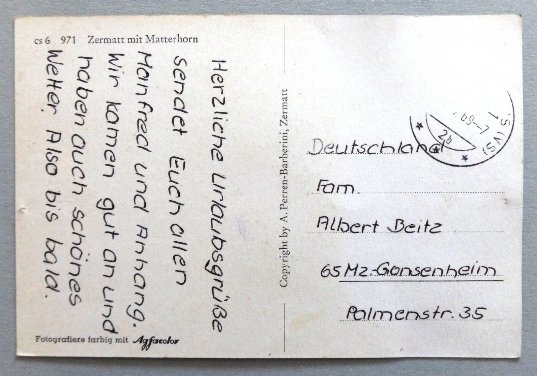 Cartes postales: Zermatt mit Matterhorn – Défectueux à Fétigny par Billy2miny 1