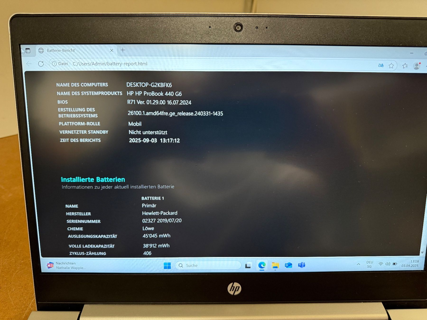 Hewlett Packard Notebook: HP ProBook 440 G6 14", Intel Core i5-8265U, 16 GB, 256 GB, – Usato da Zürich venduto da muha 1