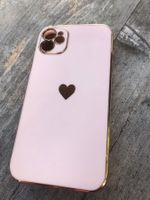 Rosa Herz Hülle iPhone  Gold Rand