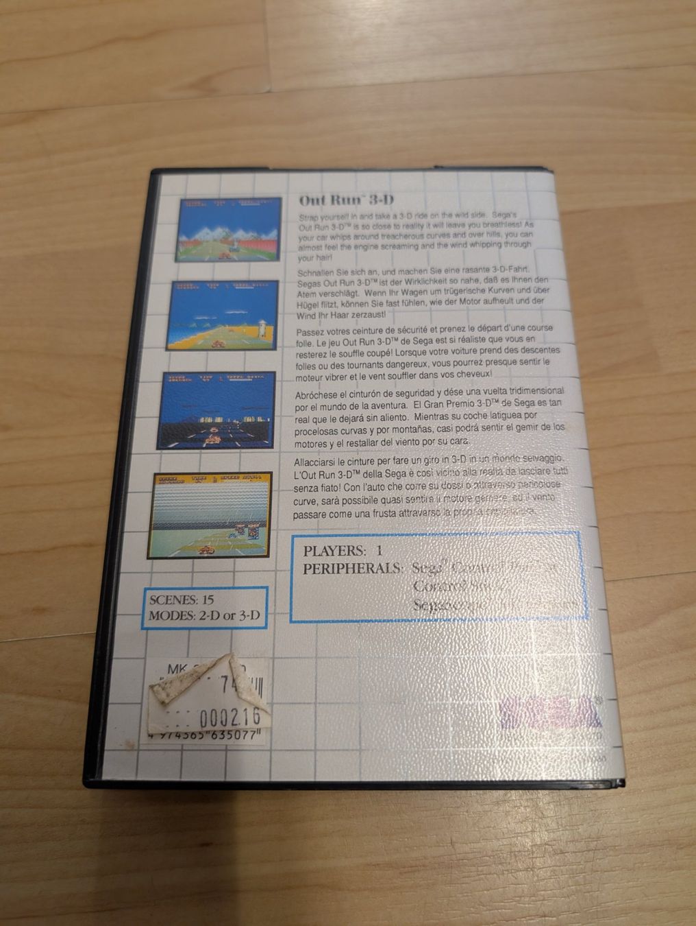 Giochi: Out run 3-D Sega master system – Usato da Giubiasco venduto da Ticinerd 1