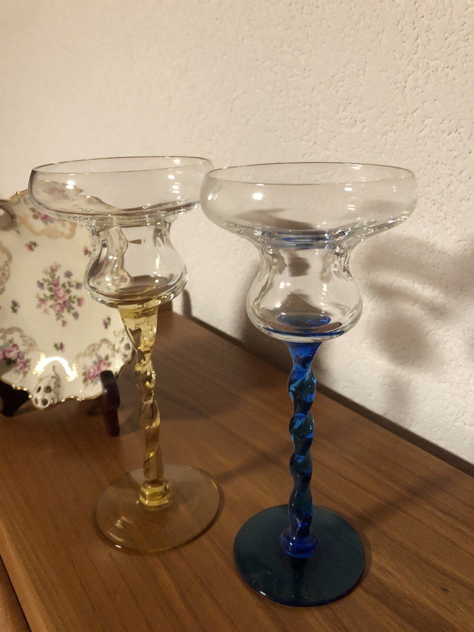 Portacandele: 2 Kerzenhalter aus Glas – Usato da Winkel venduto da Kade50