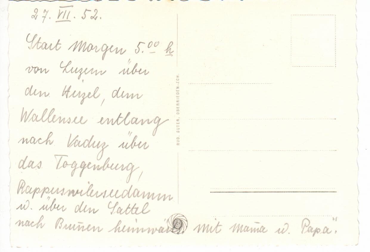 Cartoline postali: Wildhaus Postplatz 1952 – Usato da Wolhusen venduto da Curver9 1