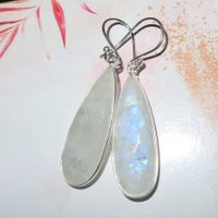 Ohrringe MONDSTEIN 925 Silber Fazettiert VP 59,-