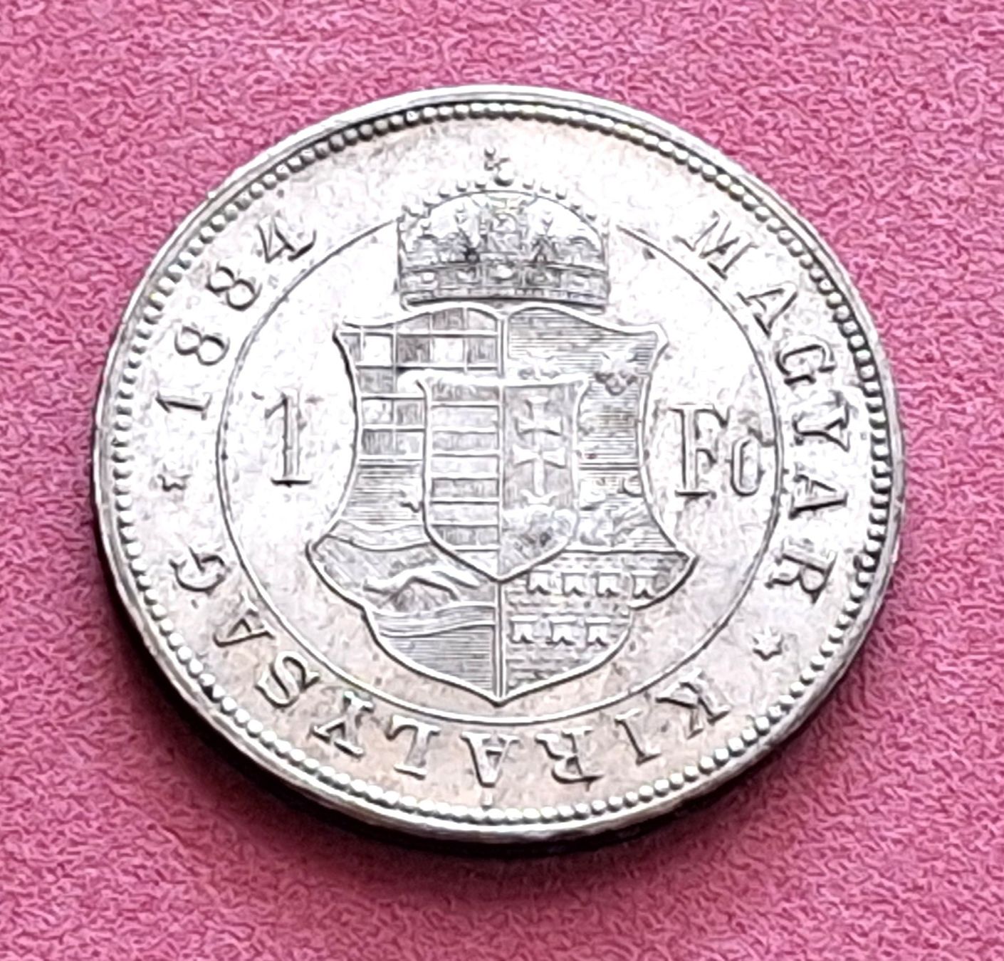 Alle Münzen: UNGARN - 1 FORINTH - 1884 K.B. – Gebraucht aus Boniswil von dpd4coins 1