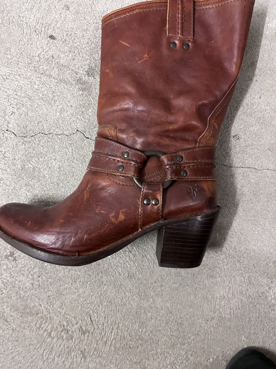 Scarpe da donna: Frye Western Stiefel Leder Braun US 9.5 – Usato da Zell ZH venduto da Spring1509 1