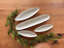 Ab Fr. 1.- Apéroschalen- Schiffchen im 4er Set in weiss