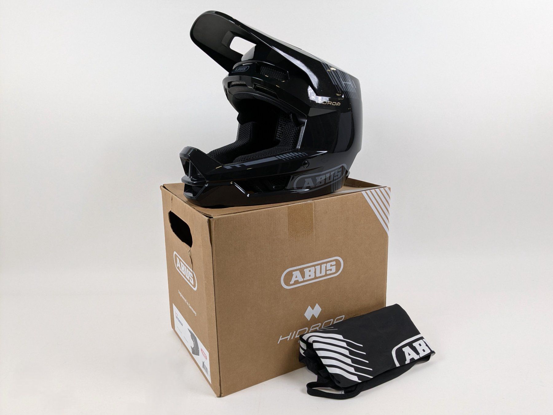 Abus Helme: ABUS HiDrop MTB-Helm shiny black  Gr. S – Neu (gemäss Beschreibung) aus Dintikon von Restwert_Dintikon