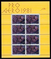 🇨🇭 1981 BELLE FEUILLE 1er jour « PRO AÉRO  « (SBK 79.00)