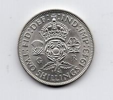 (1397) England, 2 Schilling 1943, top stgl