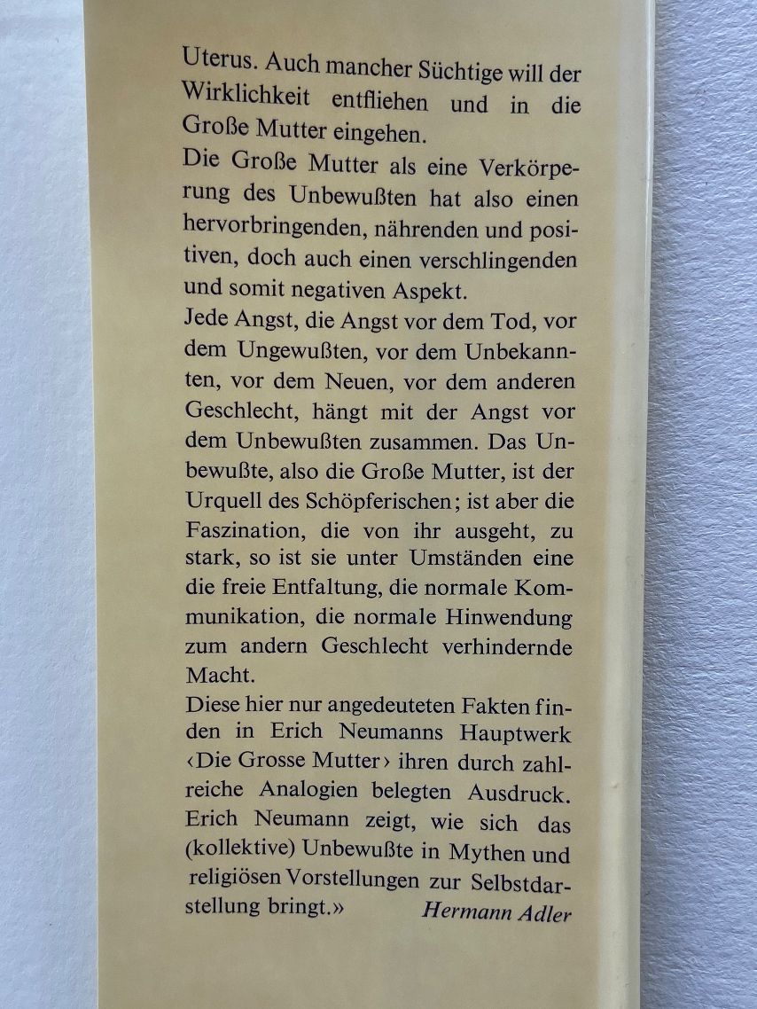 Bücher: Die Grosse Mutter, Erich Neumann – Gebraucht aus Lenzburg von Boffer1A 8