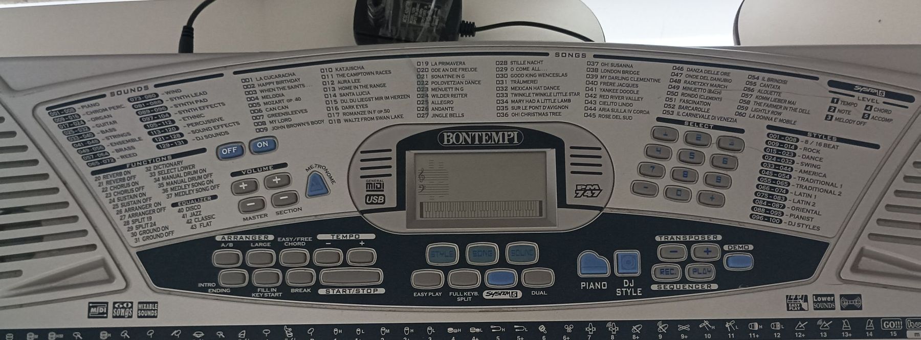Bontempi Strumenti musicali: Bontempi PM 747 Keyboarb – Usato da Dietikon venduto da isa_pz9m