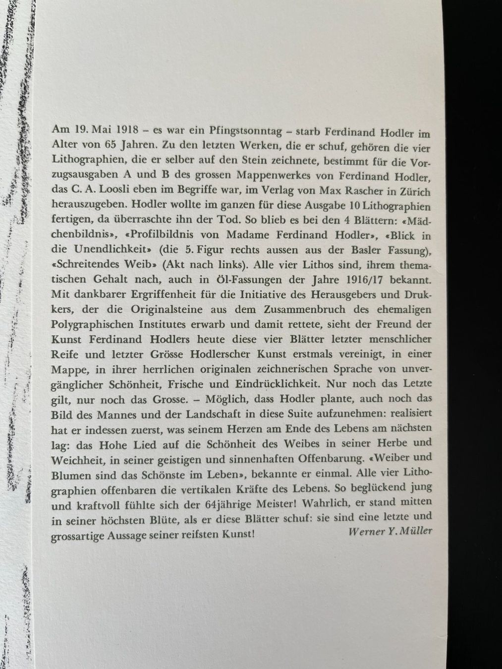 Grafica & Litografie: HODLER FERDINAND - Mappe mit 4 Original-Lithografien – Nuovo (secondo la descrizione) da Schübelbach venduto da artandstyle 8