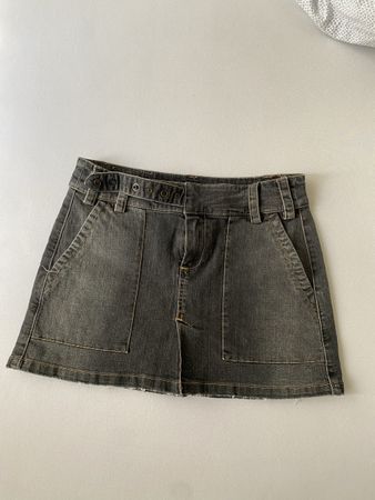 MNG Jeans Rock dunkelgrau