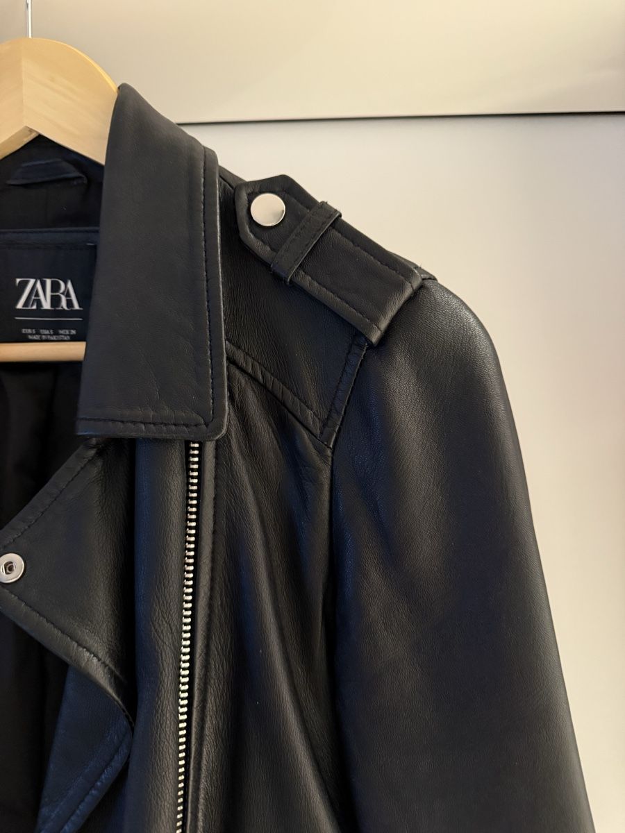 Zara Giacche: Schicke Zara echte Lederjacke, schwarz, Grösse S – Usato da Volketswil venduto da habibeoez 4
