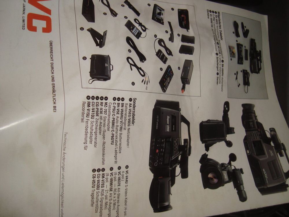vintage JVC videomovie Camera GR-S707 Super VHS Hi-FiStereo (Gebraucht ...