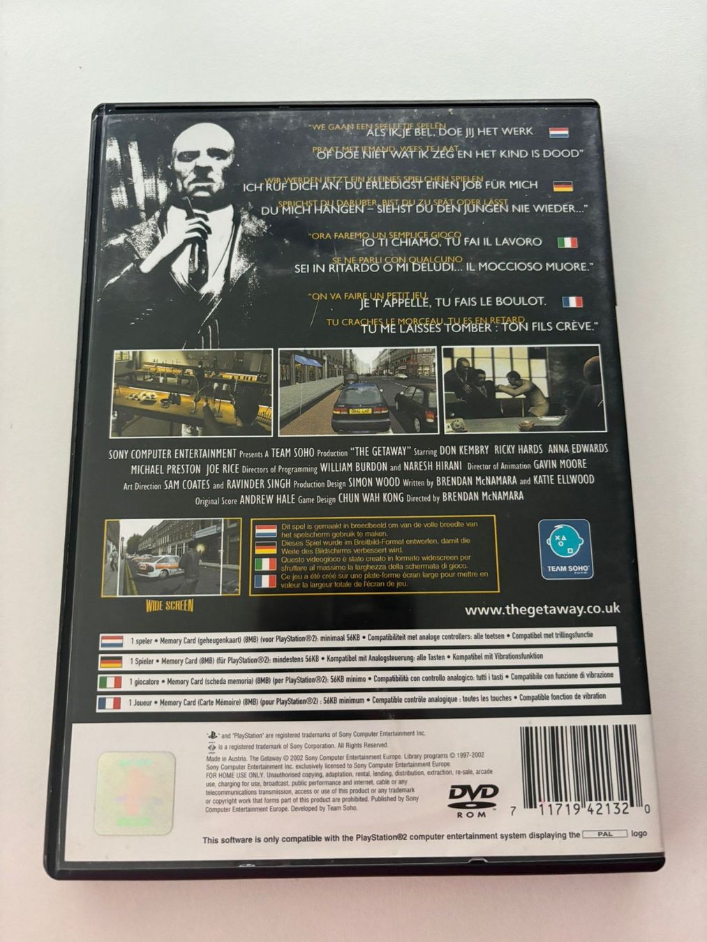 Giochi: the Getaway (PS2) – Usato da Herisau venduto da Seyashop1 2