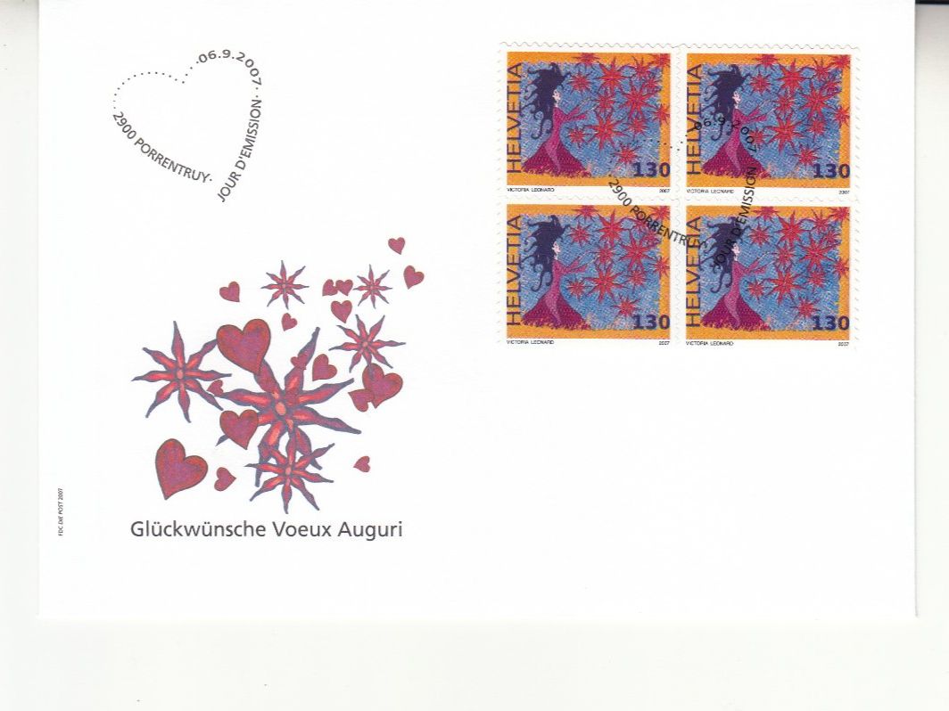 Tutti i francobolli: SBK 1244 - 1246 im 4er-Block FDC – Usato da Bürglen TG venduto da StampGraf 2