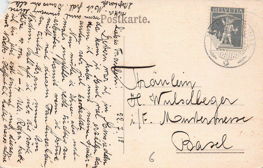 Cartoline postali: Richterswil, gelaufen 1918 – Usato da Frauenfeld venduto da POML 1